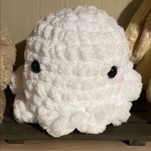 Hand-made crochet ghost plushy